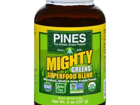 Pines International Mighty Greens Superfood Blend Powder - Organic - 8 Oz Cheap