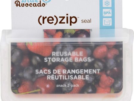 Blue Avocado (re) Zip Seal Snack Bag - Translucent Online Sale