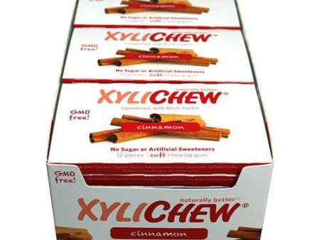 Xylichew Gum - Cinnamon - Counter Display - 12 Pieces - 1 Case on Sale