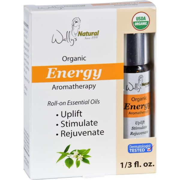 Wallys Natural Products Aromatherapy Blend - Organic - Roll-on - Essential Oils - Energy - .33 Oz Online Sale