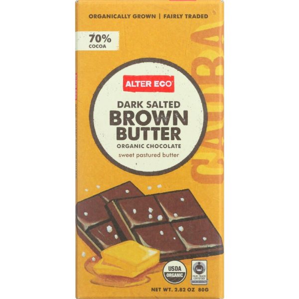 Alter Eco Americas Chocolate - Organic - Dark Salted Brown Butter - 2.82 Oz - Case Of 12 For Cheap