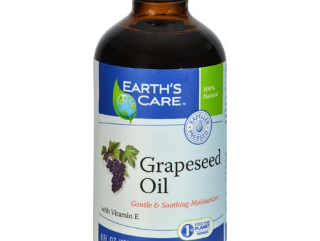 Earth s Care 100% Pure Grapeseed Oil - 8 Fl Oz Supply