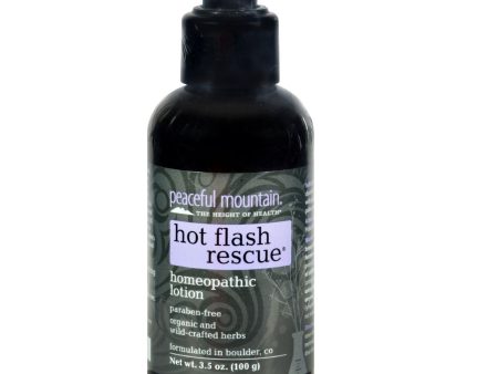 Peaceful Mountain Hot Flash Rescue Homeopathic Lotion - 4 Fl Oz Supply