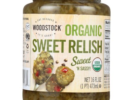 Woodstock Relish - Organic - Sweet - 16 Oz - Case Of 12 Online Hot Sale