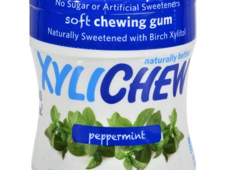 Xylichew Chewing Gum - Sugar Free Peppermint - 60 Piece Jar - Case Of 4 Online