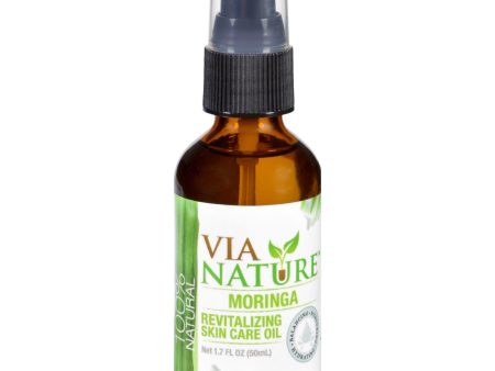 Via Nature Specialty Skin Care Oil - Moringa - Revitalizing - 1.7 Fl Oz Online now