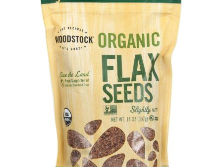 Woodstock Seeds - Organic - Flax - 14 Oz - Case Of 8 Online now