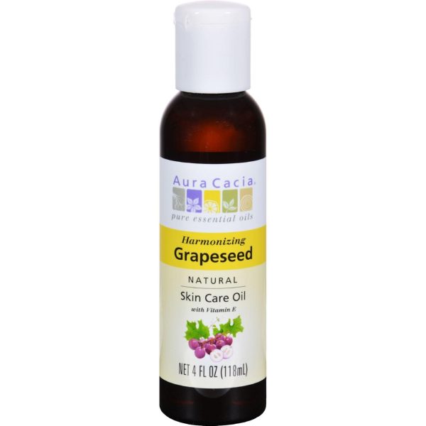 Aura Cacia Natural Skin Care Oil Grapeseed - 4 Fl Oz For Discount