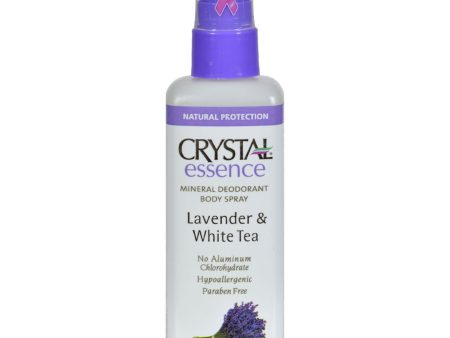 Crystal Essence Mineral Deodorant Body Spray Lavender And White Tea - 4 Fl Oz Online now