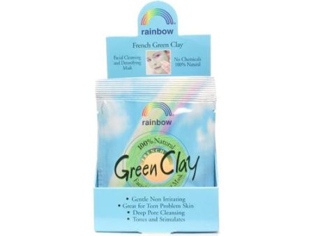 Rainbow Research Green Clay Packet Display Center - Case Of 12 - .75 Oz Sale