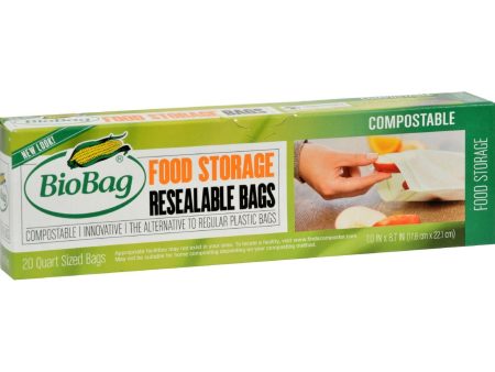 Biobag Resealable Food Storage Bags - Case Of 12 - 20 Count Online