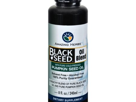 Amazing Herbs Black Seed Oil Blend - Styrian Pumpkin Seed - 8 Oz on Sale