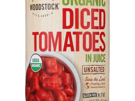 Woodstock Tomatoes - Organic - Diced - Unsalted - 14.5 Oz - Case Of 12 Fashion