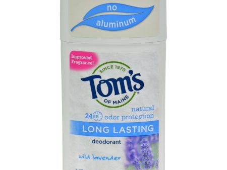 Tom s Of Maine Natural Long-lasting Deodorant Wild Lavender - 2.25 Oz - Case Of 6 For Discount