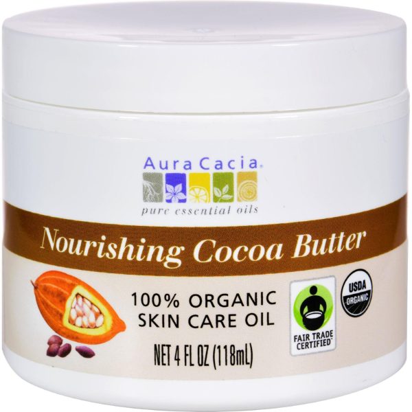 Aura Cacia Organic Cocoa Butter - 4 Oz Supply