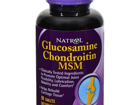 Natrol Glucosamine Chondroitin And Msm - 90 Tablets Online