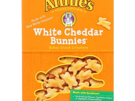 Annies Homegrown Crackers - White Cheddar Bunnies - 7.5 Oz - Case Of 12 Hot on Sale