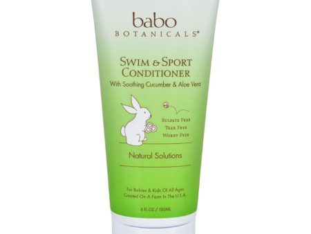 Babo Botanicals Swim And Sport Detangling Conditioner - Cucumber Aloe Vera - 6 Oz For Discount