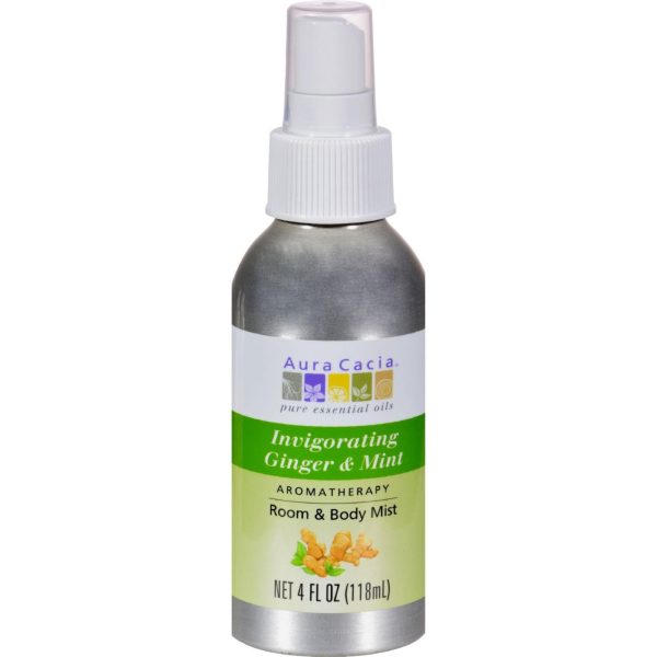 Aura Cacia Aromatherapy Mist Ginger Mint - 4 Fl Oz Supply