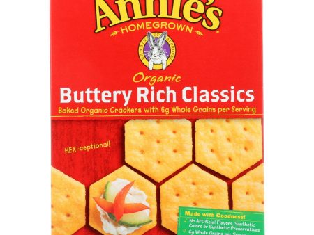 Annies Homegrown Crackers - Organic - Buttery Rich Classic - 6.5 Oz - Case Of 12 Fashion