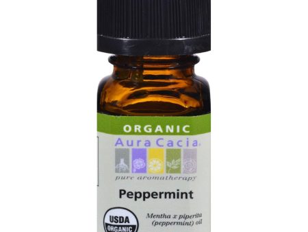 Aura Cacia Organic Peppermint - .25 Oz on Sale