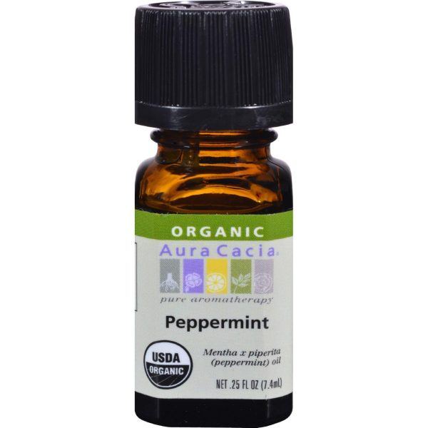 Aura Cacia Organic Peppermint - .25 Oz on Sale