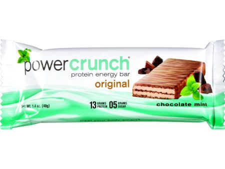 Power Crunch Protein Bars - Chocolate Mint Original - 40 Grm - Case Of 12 Supply