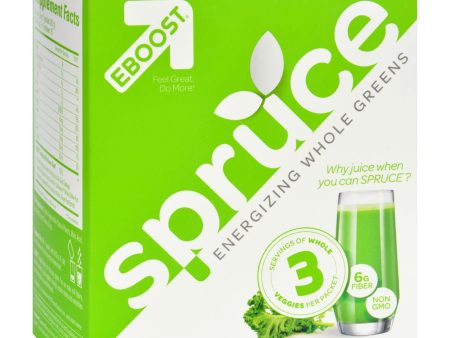 Eboost Spruce - Energizing Whole Greens - Powder - Green Apple - 8.84 Oz Hot on Sale