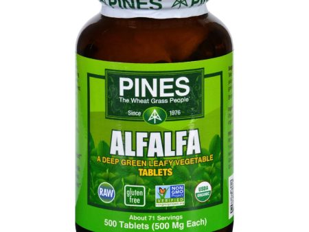 Pines International Alfalfa - Organic - Tablets - 500 Tablets For Discount