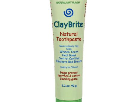 Zion Health Claybrite Natural Toothpaste - Natural Mint - 3.2 Oz Fashion