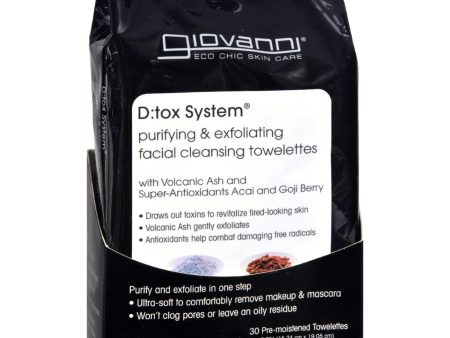 Giovanni D:tox System Facial Cleansing Towelettes - 30 Towelettes For Discount