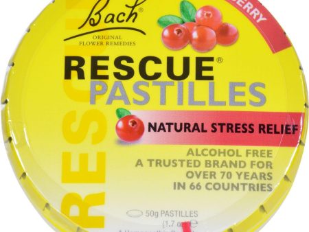 Bach Rescue Remedy Pastilles - Cranberry - 50 Grm - Case Of 12 on Sale