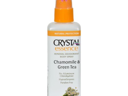 Crystal Essence Mineral Deodorant Body Spray Chamomile And Green Tea - 4 Fl Oz For Cheap