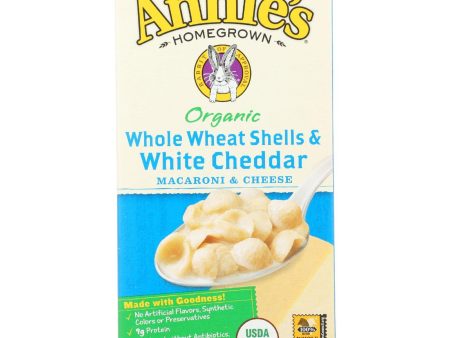 Annies Homegrown Macaroni And Cheese - Organic - Whole Wheat Shells And White Cheddar - 6 Oz - Case Of 12 Online