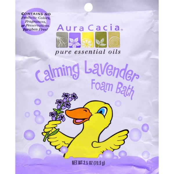 Aura Cacia Calming Foam Bath Lavender Essential Oil - Case Of 6 - 2.5 Oz Supply