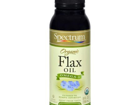 Spectrum Essentials Organic Flax Oil - Case Of 12 - 8 Oz Online now