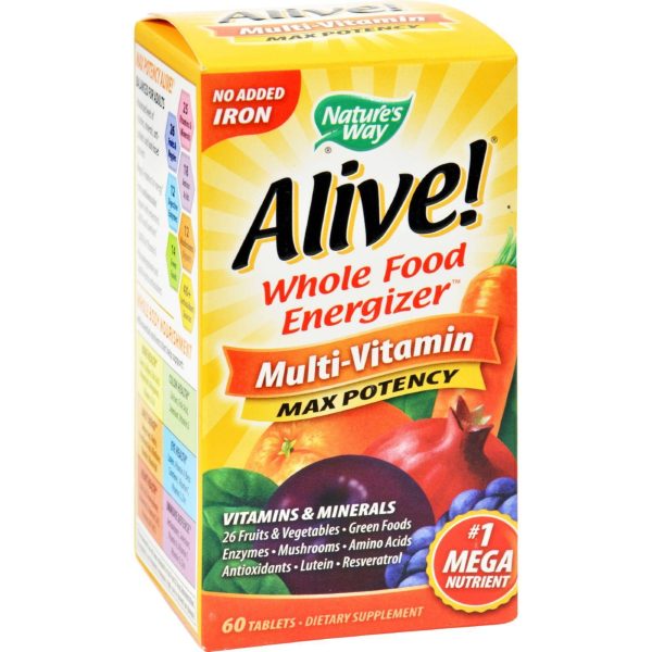 Nature s Way Alive Multi-vitamin No Iron Added - 60 Tablets Online