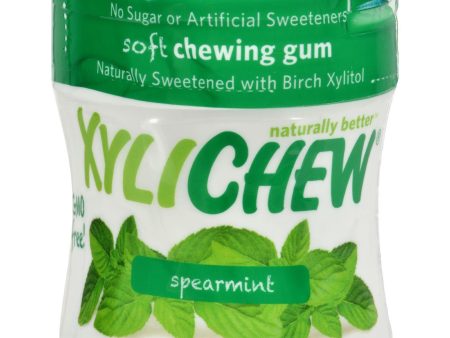 Xylichew Chewing Gum - Sugar Free Spearmint - 60 Piece Jar - Case Of 4 For Cheap