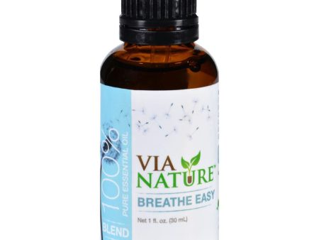 Via Nature Essential Oil Blend - Breathe Easy - 1 Fl Oz on Sale