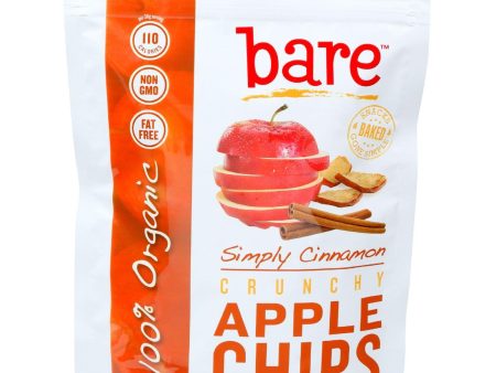 Bare Fruit Apple Chips - Organic - Crunchy - Simply Cinnamon - 3 Oz - Case Of 12 Online now