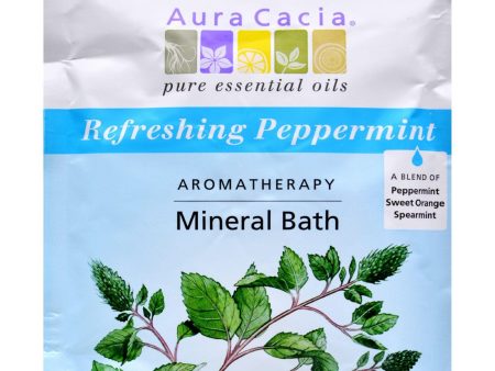 Aura Cacia Aromatherapy Mineral Bath Peppermint Harvest - 2.5 Oz - Case Of 6 Supply