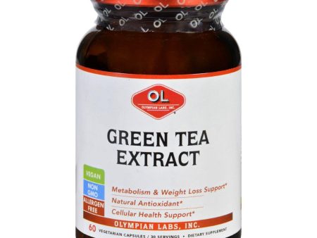 Olympian Labs Green Tea Extract - 60 Vegetarian Capsules Hot on Sale