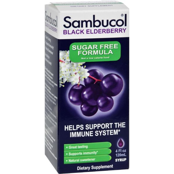 Sambucol Black Elderberry Syrup - Sugar Free - 4 Oz Hot on Sale