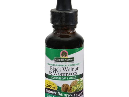 Nature s Answer Black Walnut And Wormwood Complex Alcohol Free - 1 Fl Oz For Sale