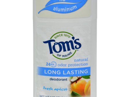 Tom s Of Maine Natural Long-lasting Deodorant Stick Apricot - 2.25 Oz - Case Of 6 Online