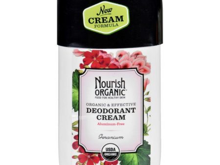 Nourish Organic Deodorant - Cream - Organic - Geranium - 2 Oz Cheap