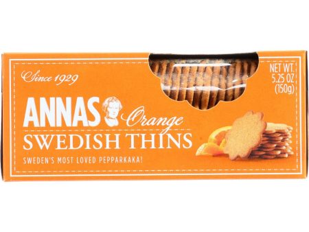 Annas Pepparkakor - Original - Orange Thins - 5.25 Oz - Case Of 12 Online Sale