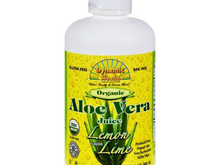 Dynamic Health Organic Aloe Vera Juice Lemon Lime - 32 Fl Oz For Sale