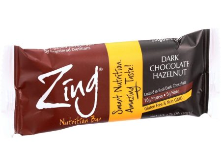 Zing Bars Nutrition Bar - Dark Chocolate Hazelnut - 1.76 Oz Bars - Case Of 12 Discount