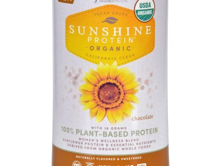 Sunshine Protein - Organic - Plant-based - Chocolate - 12 Oz Hot on Sale